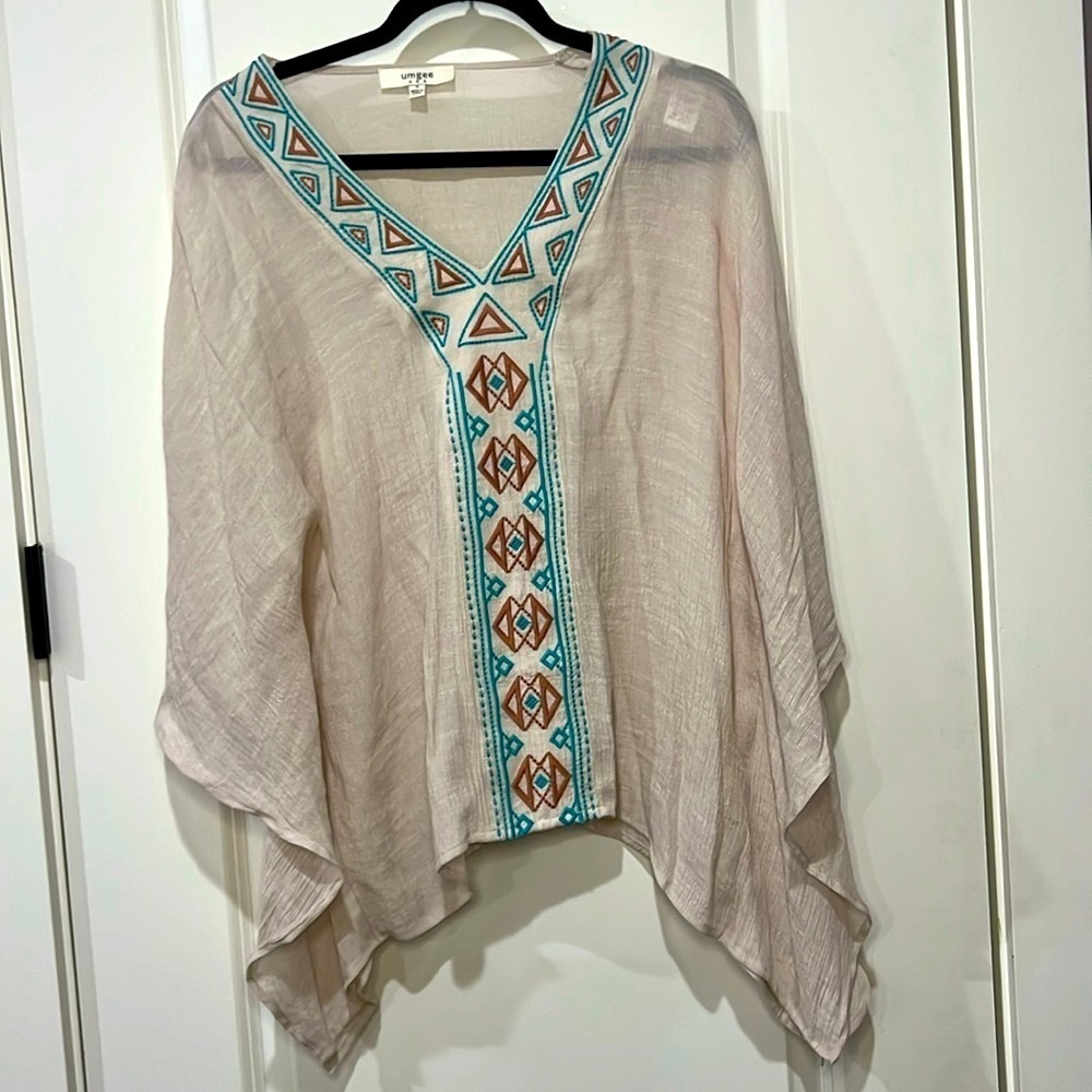 UMGEE BOHO LINEN TRIBAL TUNIC